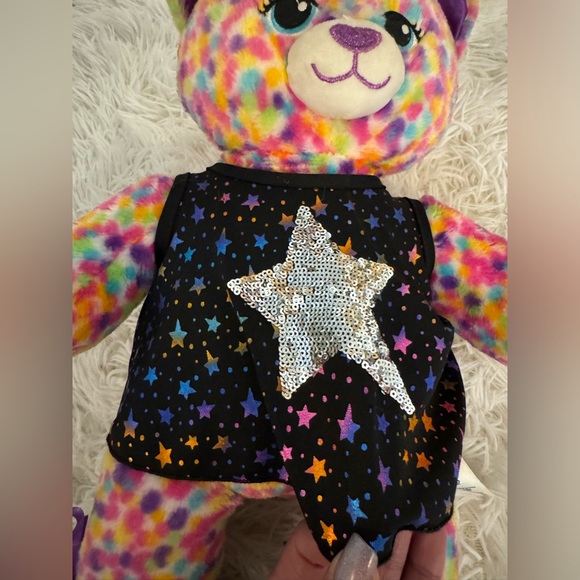 Neon spotted leopard Build-A-Bear with accessories - Picture 4 of 8